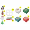 Gift Wrap 12PCS Christmas 4 hole gift Boxes for Holiday Pastries Cupcakes Brownies Christmas paper Bakery cookie Treat Boxes 231127