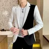 Męskie garnitury Blazers Kurtka marynarska Spring Korean Youth Trend Fashion Casual Streetwear Highalality Slimfit Brand Clothing 230427