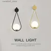 Lámparas de pared Lámpara de pared de cristal LED moderna para sala de estar, dormitorio, pasillo, pasillo, luz, hoteles, fondo, iluminación de pared decorativa para el hogar Q231127