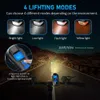 Bike Lights Bicycle Light USB Rechargeable Bike Odometer Front Light Flashlight with Computer LCD Speedometer Cycling Head Lantern Horn P230427