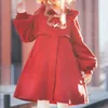 Thème Costume Kawaii Lolita Manteau En Peluche Épaissi Automne Et Hiver Noir Rouge Anime Cosplay Harajuku À Capuche Mode Lâche Douce Filles Loli