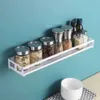 Wall Mount Kitchen Organizer hyllor Spice Jar förvaringsställ Säsongshållare Rostfritt stål Hylla Kök Tillbehör