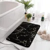 Mats Honlaker Tappetino da bagno in bianco e nero Classico motivo geometrico Tappetino da bagno assorbente super morbido Tappeto da bagno antiscivolo Tappeto