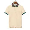 2023Summer Giysileri Lüks Tasarımcı Polo Gömlek Erkekler Günlük Polo Moda Yılan Arı Baskı Nakış Tişört Tişörtlü Yüksek Sokak Erkek Polos Boyutu M-XXXL09