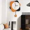 壁時計北欧人格クリエイティブペンドゥルムクロックリビングルーム装飾ジオメトリデザインファッションサイレントモダンな装飾