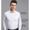 Chemises décontractées pour hommes 2023 printemps et automne affaires version coréenne mince à manches longues couleur unie vêtements de travail professionnels