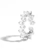 Pierścienie zespołowe moda luksusowe pierścionki cyrkonowe dla kobiet obiecuje ślub Piersz na palcach Krzyż Krzyż olśniewające kobiece biżuteria akcesoria AA230426