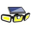 Solar Wall Lights 74led 100Cob High Power 300 Lumen Outdoor Motion Sensor Gardenlampen waterdicht