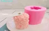 3D Rose Flower Candle Silicone Mold DIY Gypsum Plaster Mould Cylinder Shape Silicone Soap Candle Molds H12229024975