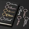 Porte-clés produits personnalisés Porte-clés pour femmes Nom personnalisé Pendentif Porte-clés de voiture pour homme en acier inoxydable cadeau pour invité de mariage J230427