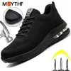 Boots Fashion Safety Shoes Men Steel Toe PunctureProof Work Sneakers Male Indestructible Footwear 231124