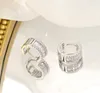 Ear Cuff Juwang Round Super Micro Inlaid Temperament Ear Stud Minimalist Luxury For Women Wedding Earrings Pendant Jewelry 230426
