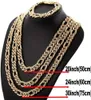 Putouzip Men's 10mm 12mm 20mm Chain 18K Gold Plated Cz Fullt Frozen Miami Cuban Necklace Armband Set