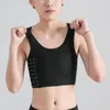 Sous-vêtement pour femme Sous-vêtement pour femme Clips de poitrine respirants Boucle latérale Soutien-gorge court sans fil