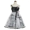 Theme Costume Kawaii Fashion Lolita Jsk Dress Black Sweet Girls Mesh Female Lovely Punk Street Loli Gothic Harajuku Cosplay Anime Goth