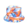 Breda randen hattar semester kvinnor hat blandad färgad rund rutt trasa för män och bergsbestigning utomhus fiskare cirka