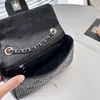 Borsa a tracolla da donna di design di lusso Nuovo design Decorazione con unghie in salice argento Borsa a tracolla di alta qualità di marca francese classica alla moda con catena a reticolo di diamanti