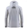 Men's Jackets Hat Removable Thin Jacket Summer Ice Silk Ultra-thin Breathable Outdoor Fashion Versatile Skin Clothing Coat Men