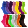 Outros suprimentos de festa de evento Slouch Scrunchy Socks para mulheres colorido longo solto empilhado robusto algodão senhoras meninas casual joelho hi1056576
