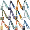 21 Styles Neck Strap Keychain Yoga Sakura Credential Holder Little Daisy Cordino per chiave Cute Neck Strap Card ID Badge Holder Portachiavi Accessori all'ingrosso