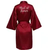 Women's Sleepwear Satin Kimono Robe Arrival Dressing Gowns For Women Print Bridesmaid Robes Sexy Nightdress Nightie Plus Size