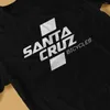 Camisetas masculinas Santa Bike Cruz Est Camiseta para homens em torno do pescoço camisa de algodão puro distintivo presentes de aniversário outdoorwear