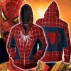 7a1f Sweats à capuche pour hommes Univers parallèle Little Miles Manteau Pull 3d Anime Zipper Cosplay Spider Man