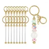 Schlüsselanhänger, 8 Stück, Perlen-Schlüsselanhänger, Rohlinge, DIY-Zubehör für Damen und Herren