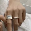 Band Ringe Kreative Einfache Geometrische Ring Frauen Handgemachte Offene Ringe Minimalistische Paar Verlobungsfeier Schmuck Geschenke Zubehör AA230426