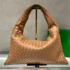 Borsa tote firmata Donna Borse a tracolla Hop Borsa in pelle di vitello intrecciata intrecciata Tasca interna con cerniera Chiusura con patta protetta