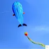 Cerf-volant accessoires grand dauphin cerf-volant volant doux s ligne ripstop nylon jouets d'extérieur poulpe usine alien gonflable s 230426