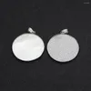 Pendant Necklaces Natural Shell Round Pendants Fashion Jewelry 37mm DIY Handmade Making Earrings Disc Shape Charms Accessories