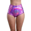 Shorts Plus Size Summer Holographic Color Hot Pants Ladies Sexy High Waist Short Pants Casual Beach Wear Dancing Party Bodycon Shorts