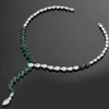 Beaded Necklaces 2023 Selling 4 Piece Bridal Wedding Jewelry Set Cubic Zirconia Long Tassel Necklace Earrings Party 231127