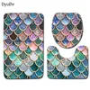 Mats Dyuihr Escala simple de pescado Impresión Inicio Baño Inicio Cuschamiento Antislip Mat Mat de la puerta Accesorios de baño Conjunto de tres