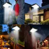 Solar Street Light Outdoor Solar Lamp med 3 -lampor Vattentät rörelsesensor Säkerhetsbelysning för trädgårdsutlandsväg Yard Yard