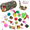 Afweermiddelen 21-delige kattenspeelgoedset Speelgoedbenodigdheden voor huisdieren Creativiteit Kattenspeelgoed Voor binnen Interactief Kitten Geschenkspeelgoed voor kattenaccessoires Accessoires voor huisdieren Speelgoedset