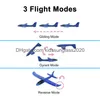 Nieuwigheidsspellen Crepro Vliegtuigspeelgoed 13,5 inch slingervliegtuig met 3 vliegmodi Schuimvliegtuigen Gooizweefvliegtuig voor buitensporten Speelgoed en Ammak