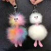 Porte-clés en peluche, mignons pendentifs en boule de fausse fourrure, accessoires de sac à dos, jouet de poupée pour petites filles et garçons, 230427