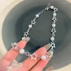 Catene moda coreana collana girocollo con perle vuote a forma di stella per le donne braccialetti con ciondoli estetici dolci gioielli Harajuku Trend Y2k