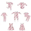 Kläder sätter Bairfei Custom Reactive Print Organic Bamboo Baby Sleepwear Plain Boy's and Girls 'Kids Pyjamas för