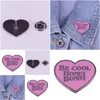 Cartoon Accessoires Pp Fictie Badge Be Cool Honey Bunny Broche -Cture Movie Fangirls Sweet Pink Heart Decor Drop Delivery Baby Kids M Dhliv