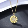 New Micro Set Zircon Star S925 Silver Pendant Necklace Fashion Women Super Letter Plated 18k Gold Collar Chain Necklace Women's Wedding Party Valentine's Day Gift SPC