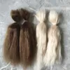 Accessori per bambole 100% puro mohair è adatto per parrucca bambola rinata dorata marrone scuro dorato chiaro bambola BJD fai da te accessori per parrucche bambola rinata 230427