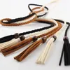 Belts Korean Version Harness Women Waist Belt For Girls Tassel Weave Woman Textile Thin Women's Chain Chains Leisure Rope Female