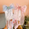 Hårtillbehör Bow Princess Garn Ribbon Hairclip Flower Hairpin Children Girl Women Clip Pin Hairgrip Huvudbonader