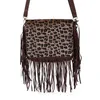 Evening Bags Whole Brown Cow Women's Vegan Leather Hobo Fringe Crossbody Tassel Purse Lady Vintage Small Handbag Cute For172z282j