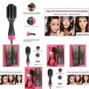 Brosses à cheveux One Step Dryer Volumizer 3 en 1 Brosse Blow Styler pour lisser rotatif Curling Ion négatif Céramique Drop Livraison P Dhnqe