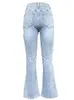 Jeans pour femmes Femmes Taille Haute Pantalon à fond de cloche Style européen et américain Casual Coton Denim Dames Slim Streetwear Vintage Zipper