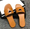 Women Designers slipper Sandals Flat Slides Flops Summer Triangle leather Outdoor Loafers Bath Shoes Beachwear Slippers